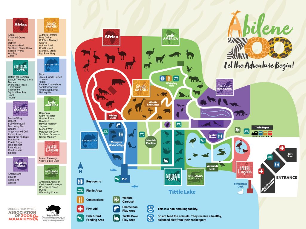 Abilene Zoo Map.